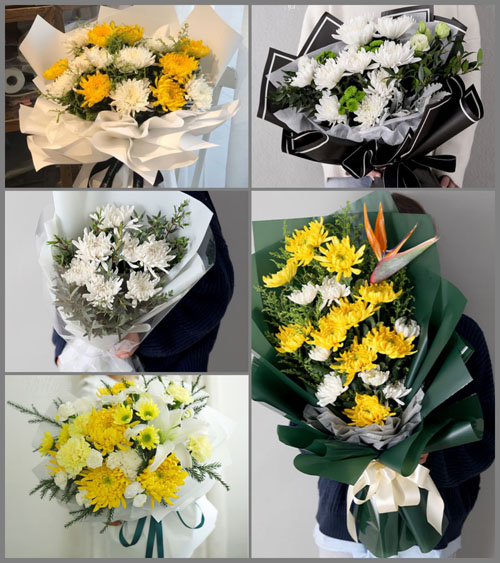广东汕头市潮南区两英镇古厝社区白事花束代送